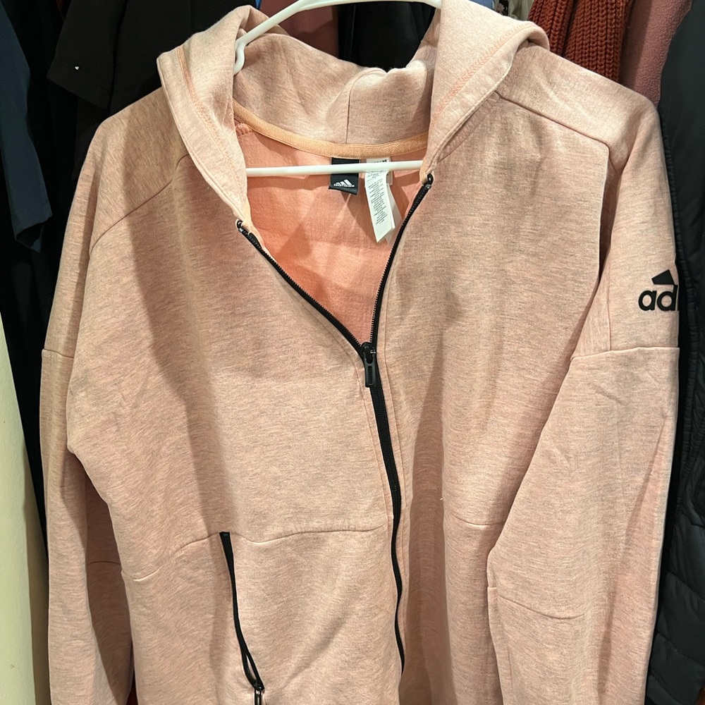 Adidas pink jacket xl